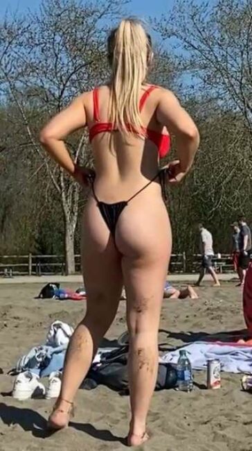 Candid Teens Team At The Beach