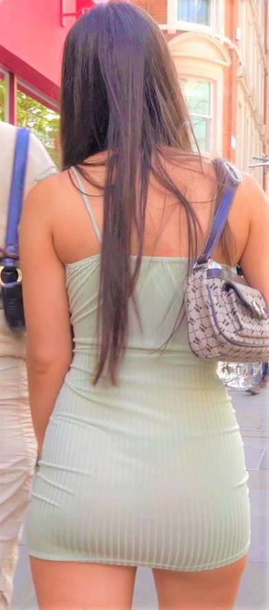 Tight Dress Girl With Beautiful Ass