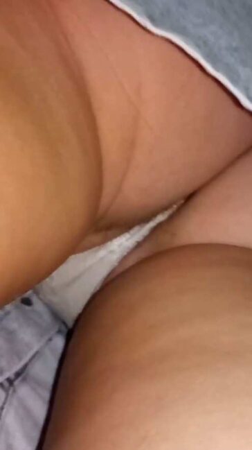 White Thong Sexy Blonde Upskirt