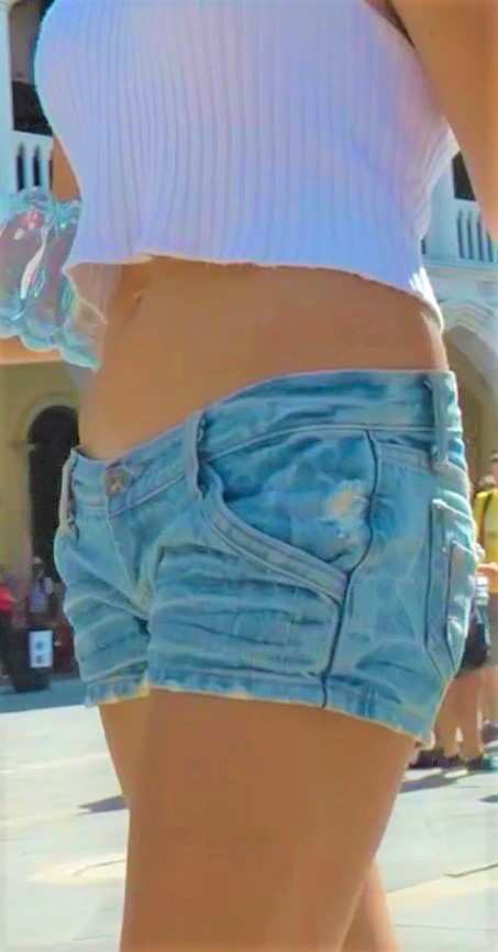 Skinny Teen With Braces In Shorts