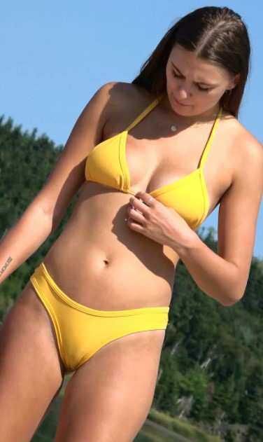 Yellow Bikini Cameltoe