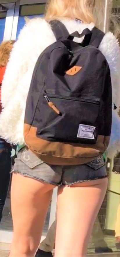 College Girl In Shorts