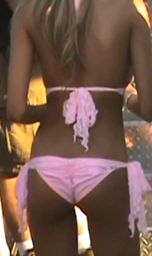 Skinny Asian Teen In Pink Bikini