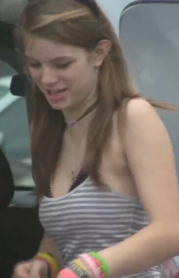 Sexy Daugher In Shorts Shopping