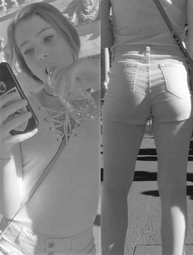Sexy Pose Teen In Shorts