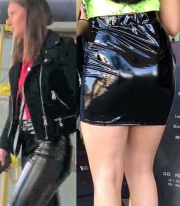 PVC Vinyl Hot Candid Girls Compilation