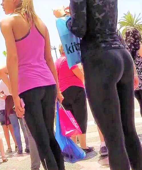 Spandex Teens Candid Ass