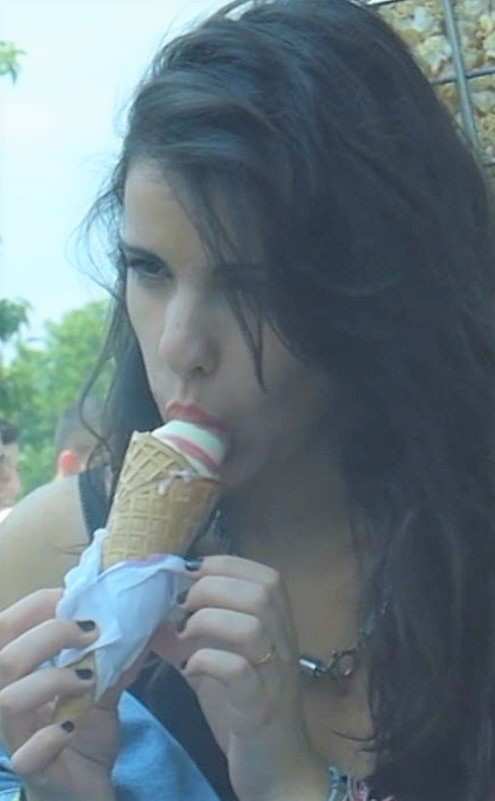 Teen Licking Cream - Teen Eating Ice Cream â€“ Sexy Candid Girls