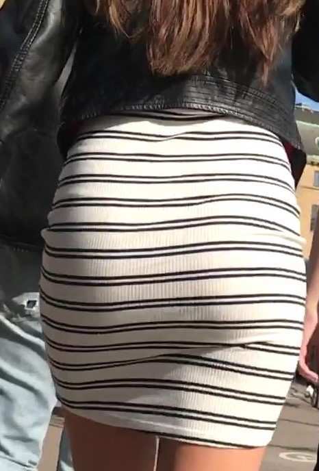 Young Teen In Tight Dress Fantastic Ass