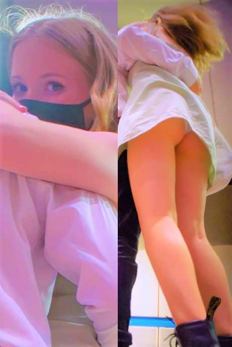 Young Teen With BF Upskirted