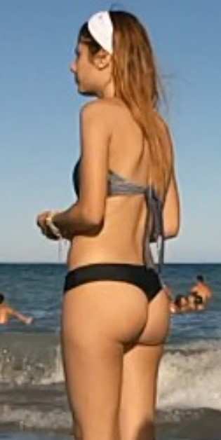 Black Thong Girl Bending Over For Us