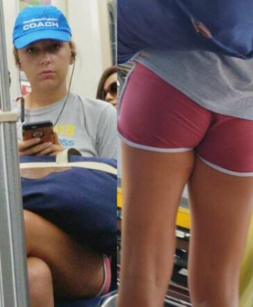 Busted By Sexy Legs Teen In Shorts