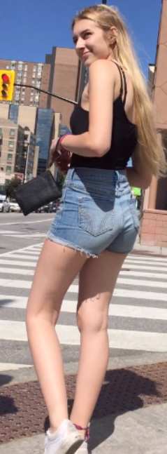 Long Legs Blonde In Shorts