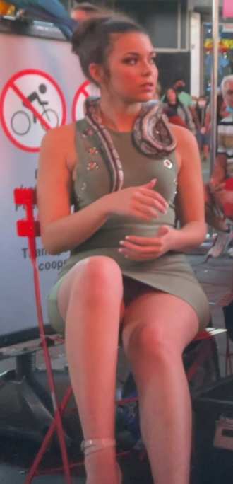 Tight Dress Hottie Showing Off Ass