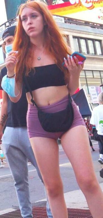 Redhead Teen In Shorts Bubble Ass