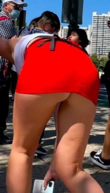 Drunken Teen In Short Skirt Sexy Ass