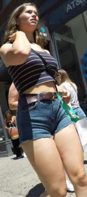 Sexy Daughter Ass In Denim Shorts