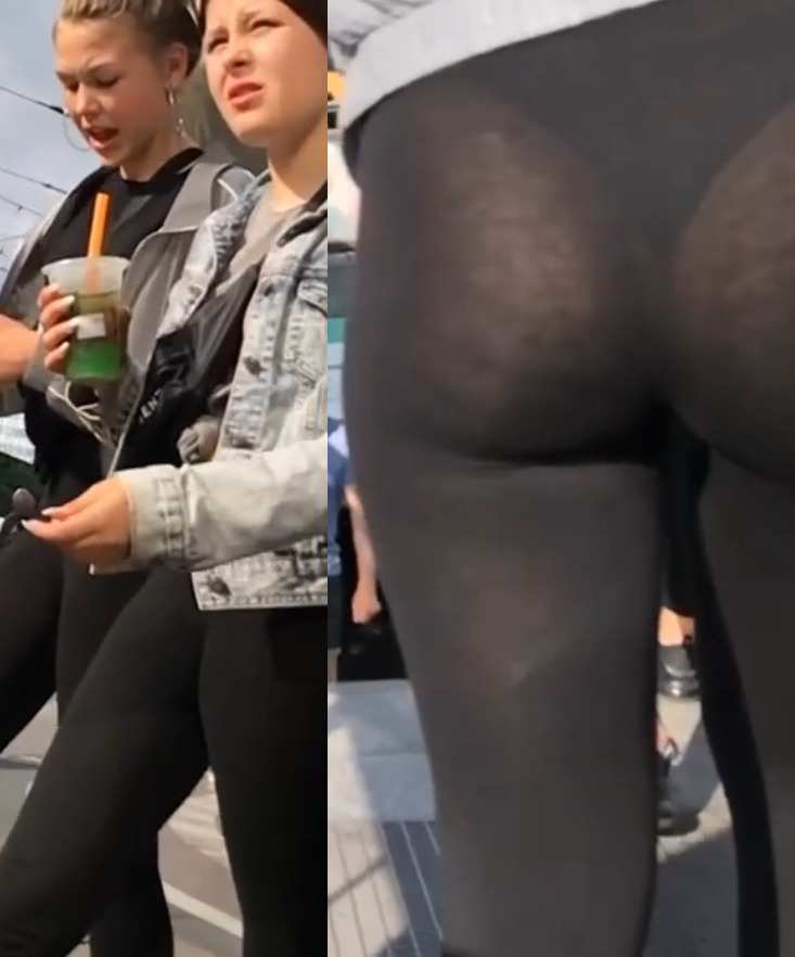 German Teen In See Thru Leggings