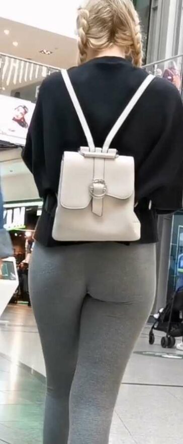 JB Blonde Teen With Pigtails and Tight Leggings