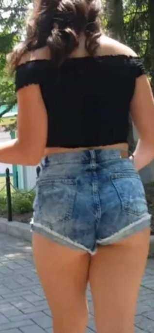 Chasing Two Teens In Shorts