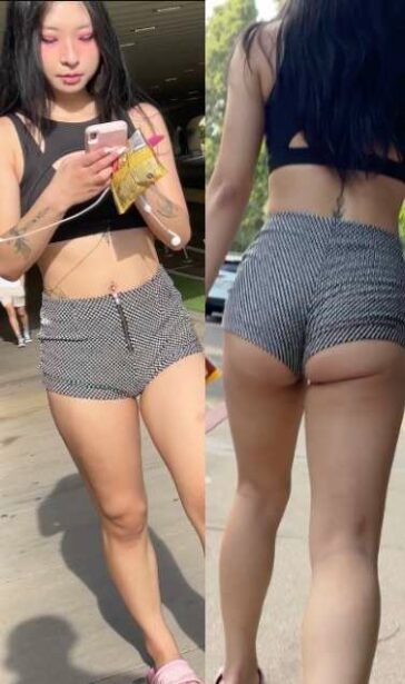 Skinny JB Teen Revealing Cheeks