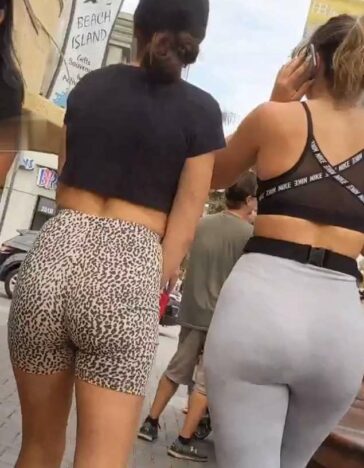 Two Hot Friends Showing Odd Asses