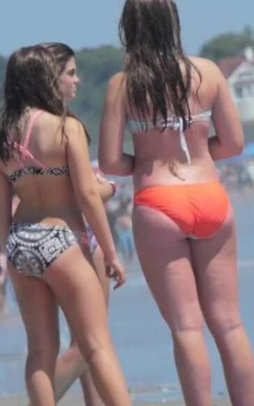Two Young Sisters In Bikini