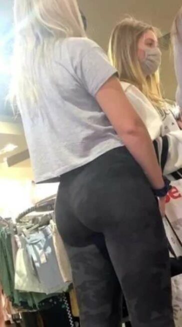 Young Teens Duo In Leggings Shopping