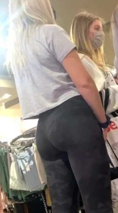 Young Teens Duo In Leggings Shopping