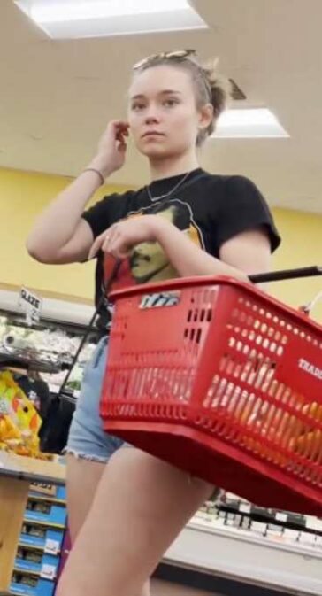 Busted By Adorable Teen In Shorts