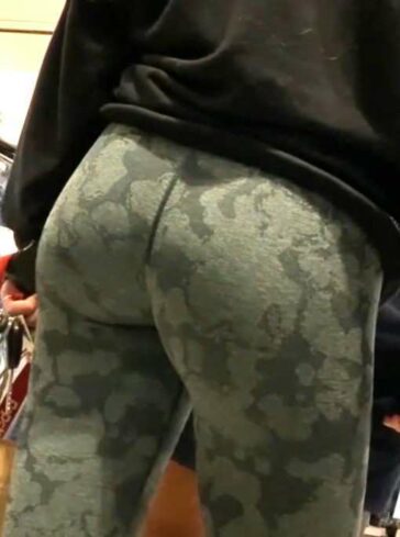 Green Leggings JB Teen Creepshot Ass