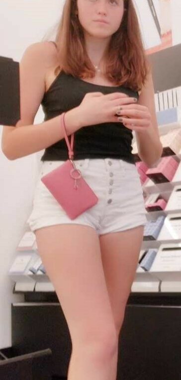 Busted By Innocent Teen In Shorts