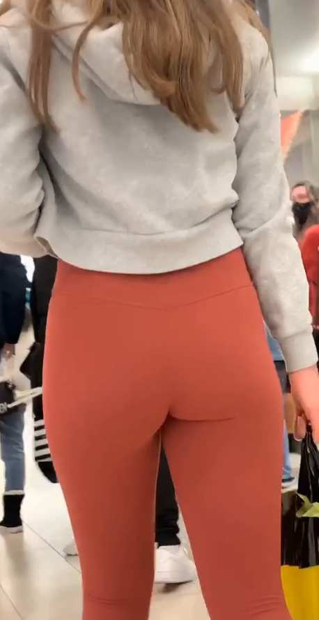 Red Leggings Teen Fantastic Ass