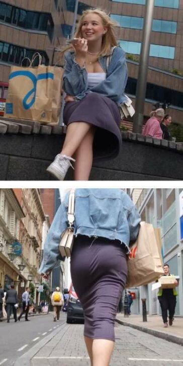 UK Blonde Moving Her Cheeks