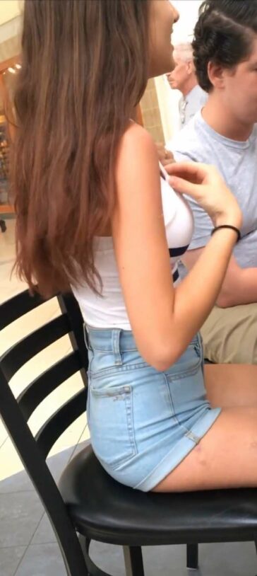 Big Tits JB Teen In Shorts