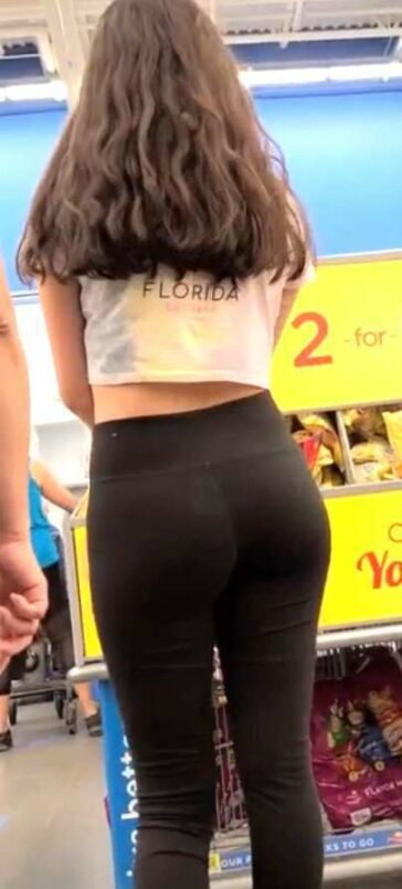 JB Teen In Black Leggings Busted