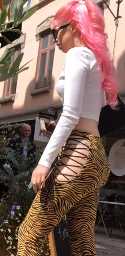 Two Sluts In Leggings Showing Off