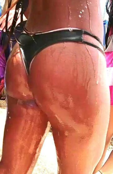 Black Thong Latina Teen Candid Ass