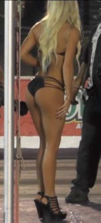 Promo Girl In Thong At Car Show
