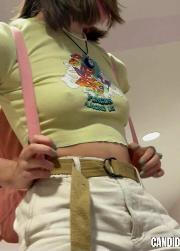 Braless College Teen Cute Tits