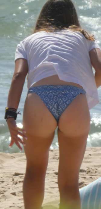 Cute Ass Young Teen In Bikini Beach Voyeur