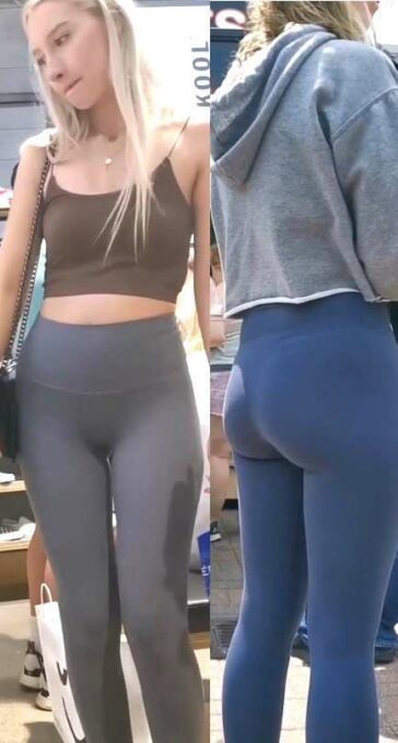 Three Teens In Leggings Compilation