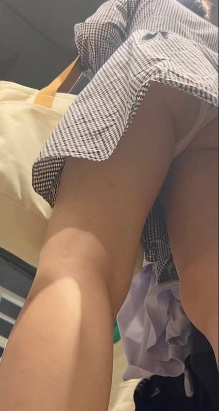 Upskirting a White Panties Hottie