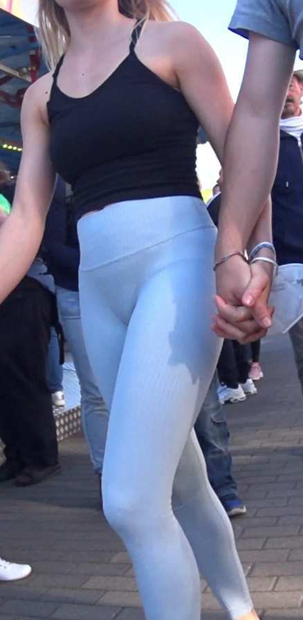 Chasing Hot GF In Leggings