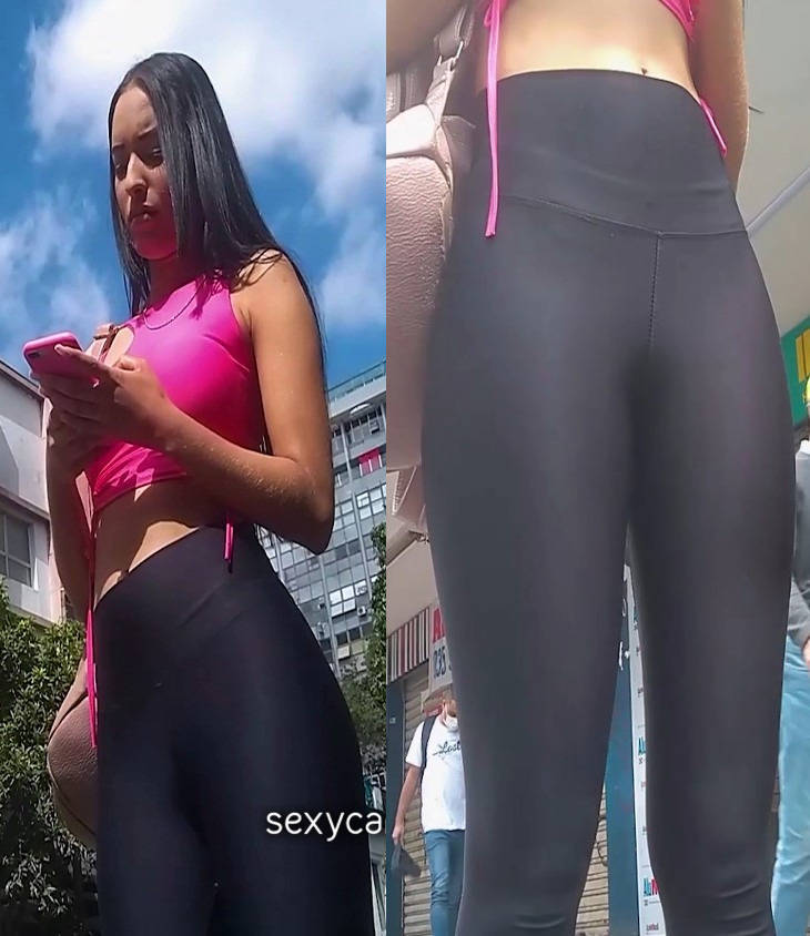 Hot Brazilian Girl In Black Leggings