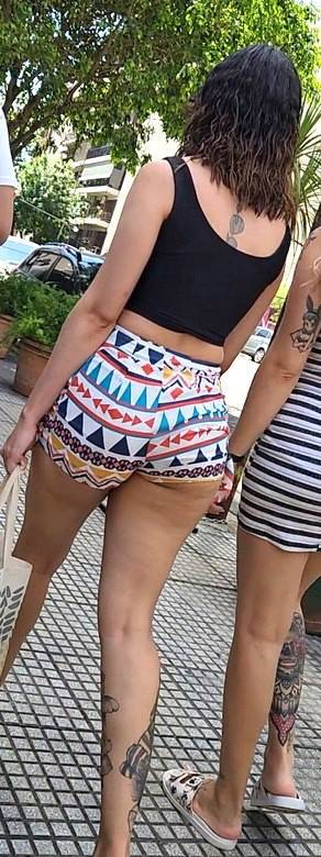 Hot Brazilian Girl In Shorts Jiggling Ass