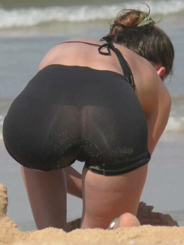 Candid Teen Playing On The Sand Part2