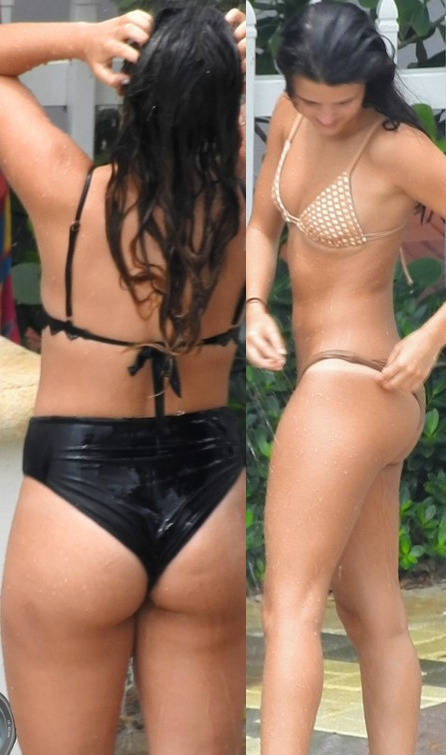 Two Candid Teens In Beach Shower