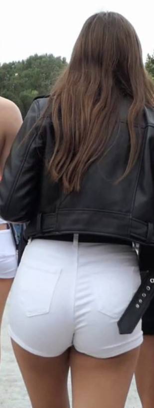 White Shorts Babe With Sexy Friends