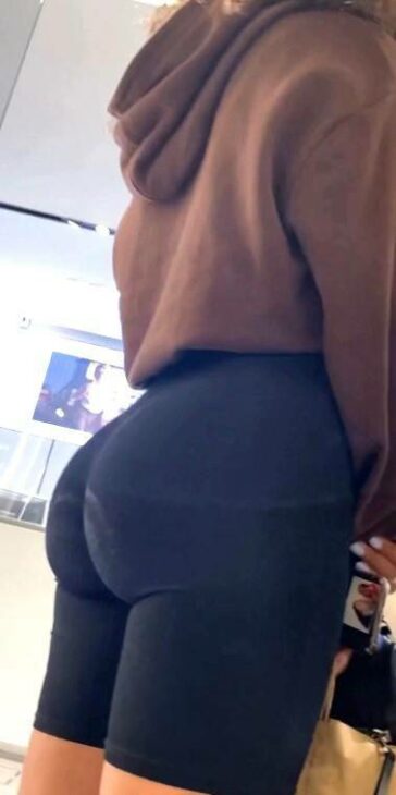 Biker Shorts Fit Girl Amazing Candid Ass